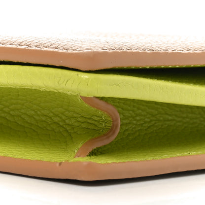 Gucci Dollar Calfskin Mini GG Marmont Chain Wallet Beige Bright Green 9 of 9