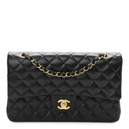 Chanel Lambskin Quilted Medium Double Flap Black 1 of 14
