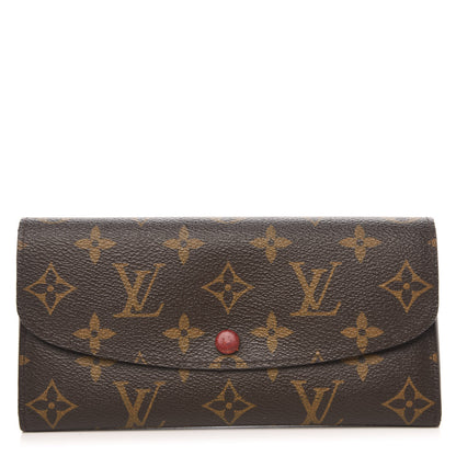 Louis Vuitton Monogram Emilie Wallet Red 1 of 12