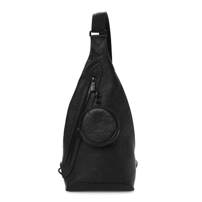 Louis Vuitton Calfskin Shadow Monogram Duo Slingbag Black 1 of 9