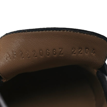 Hermes Goatskin Womens Paris Loafers 35 Black 8 of 9