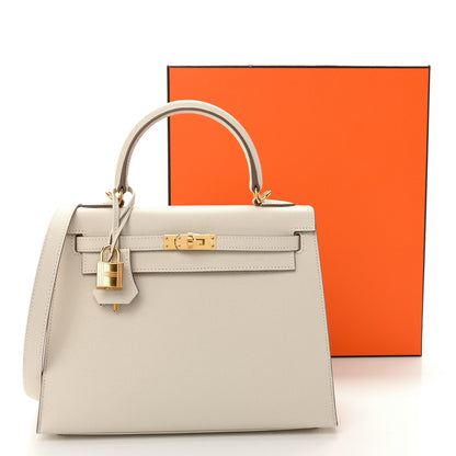Hermes Epsom Kelly Sellier 25 Craie 12 of 12