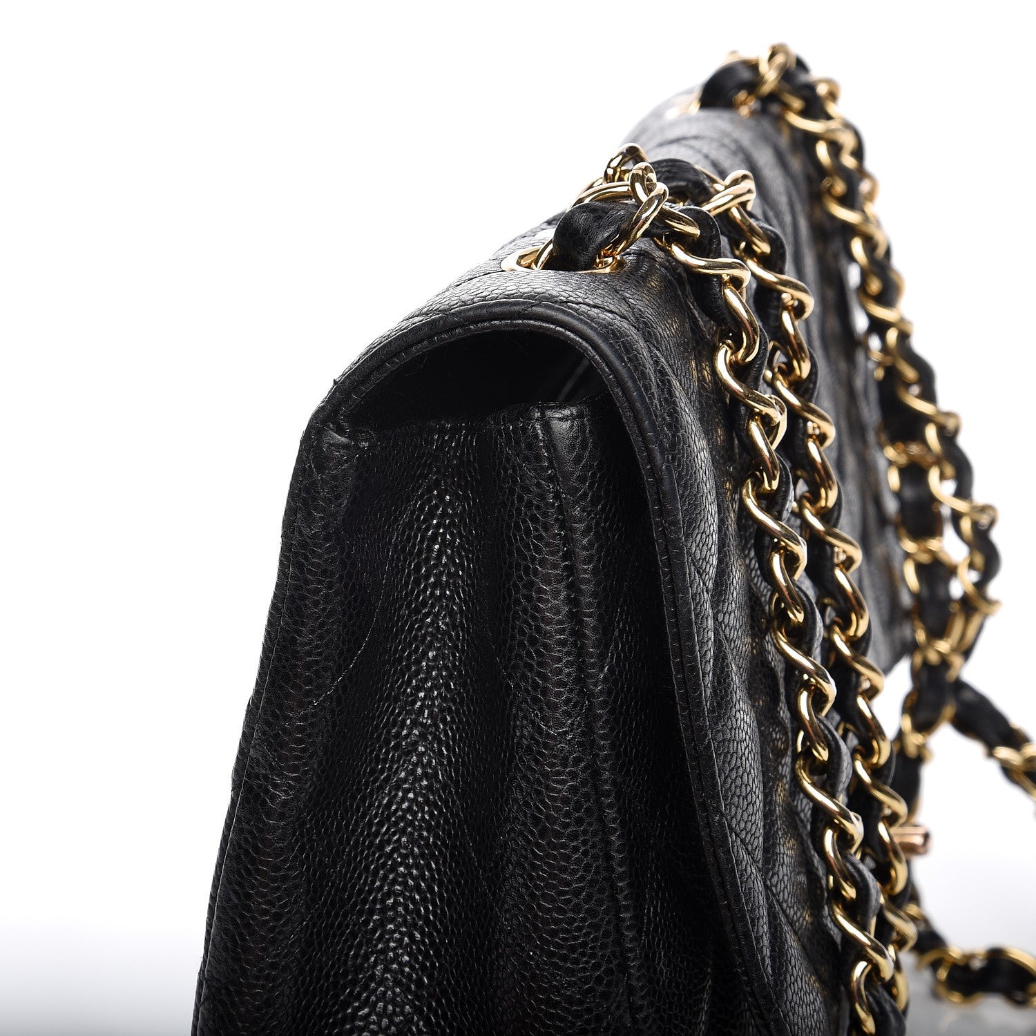 Chanel Caviar Quilted Jumbo Single Flap Black 13 of 14