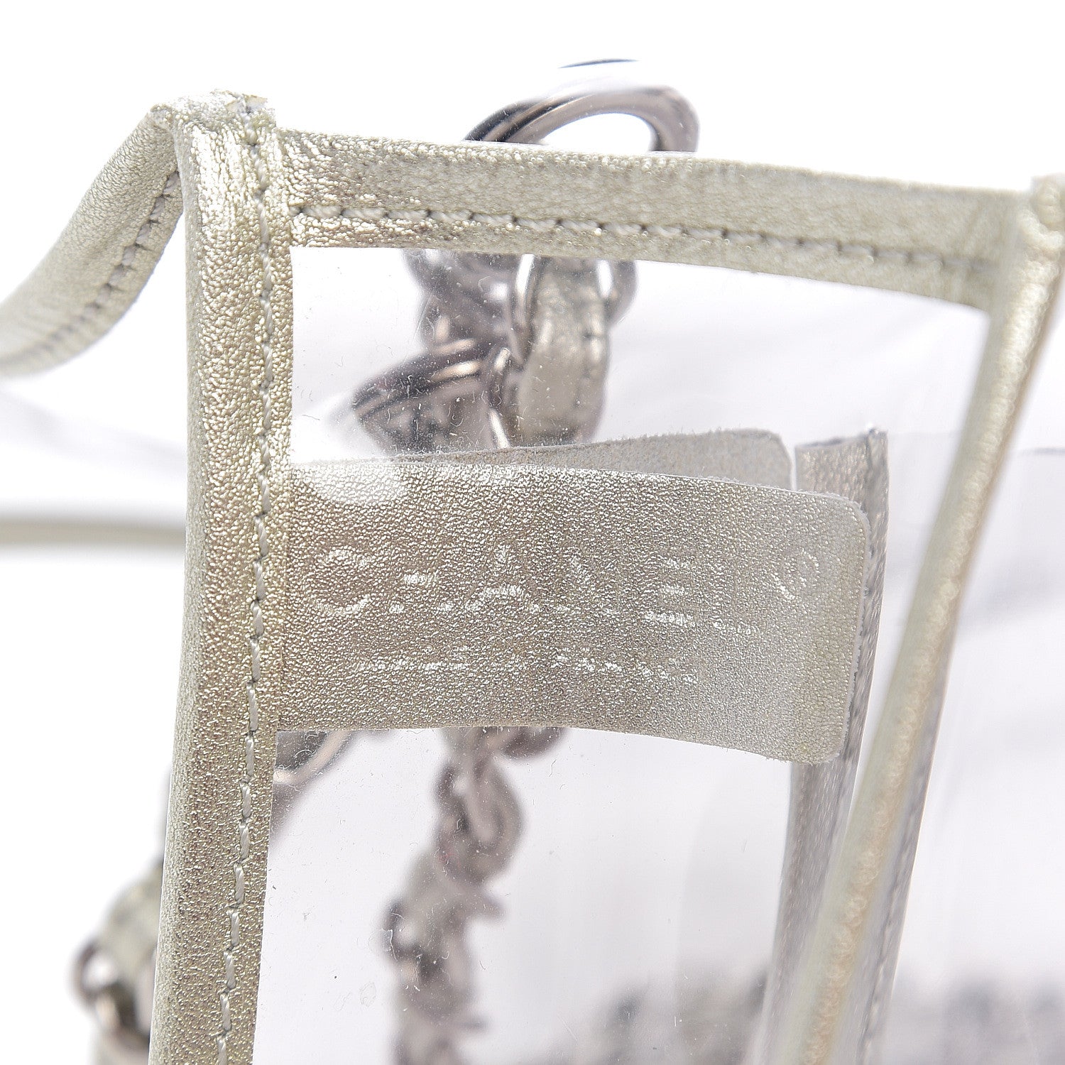 Chanel Lambskin Vinyl Large Naked Flap Silver 5 of 9