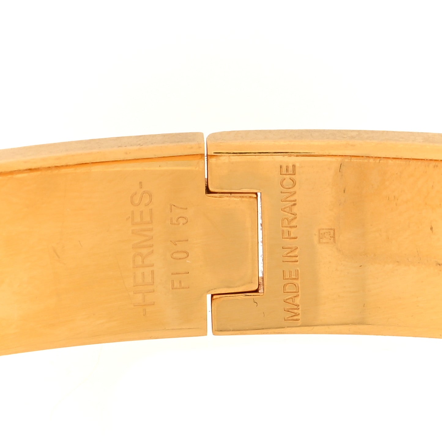 Enamel Narrow Clic Clac H Bracelet PM White