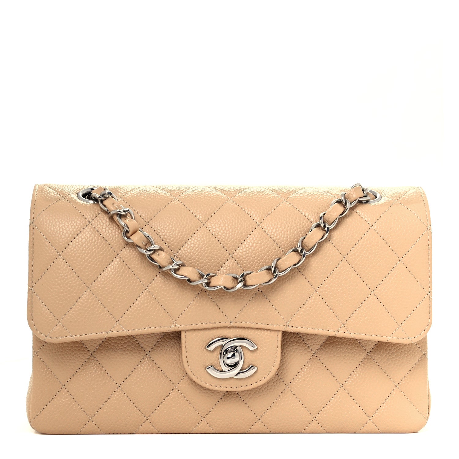 Chanel Caviar Quilted Small Double Flap Beige 1 of 12