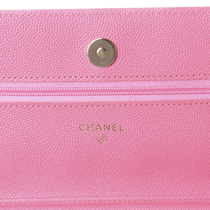 Chanel Caviar Quilted Wallet on Chain WOC Pink 5 of 9