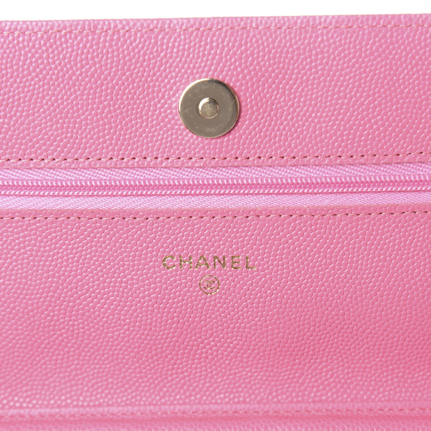 Chanel Caviar Quilted Wallet on Chain WOC Pink 5 of 9