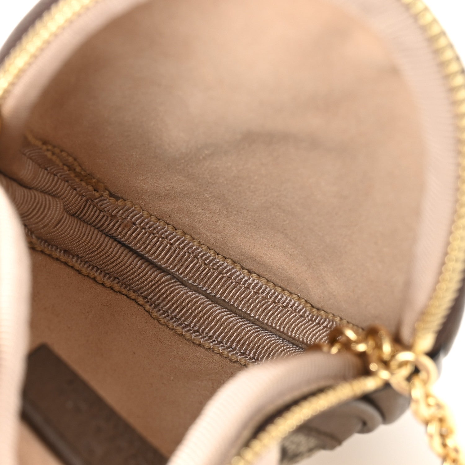 Gucci GG Supreme Monogram Web Ophidia Round Coin Purse Beige New Acero 5 of 8