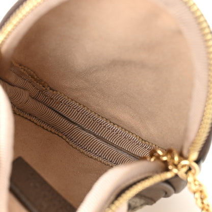 Gucci GG Supreme Monogram Web Ophidia Round Coin Purse Beige New Acero 5 of 8
