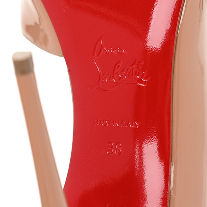 Christian Louboutin Patent Iriza 100 Pumps 38 Nude 7 of 10