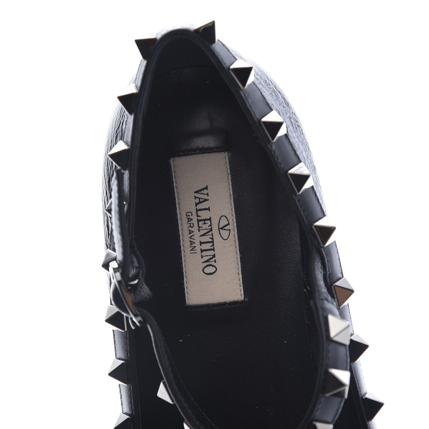 Patent Rockstud Cage Ballerina Flats 37.5 Black