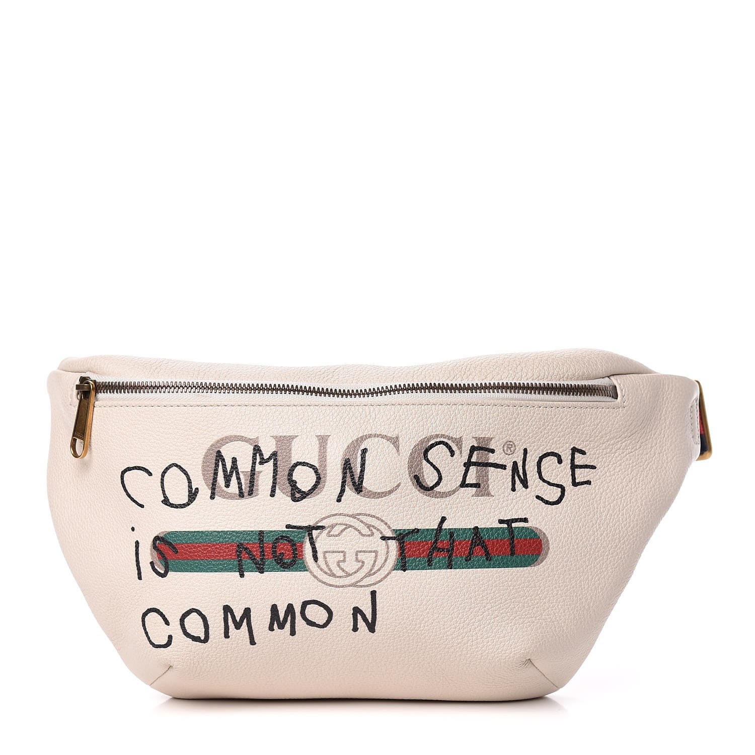 Gucci Grained Calfskin Coco Capitan Logo Belt Bag White 1 of 11