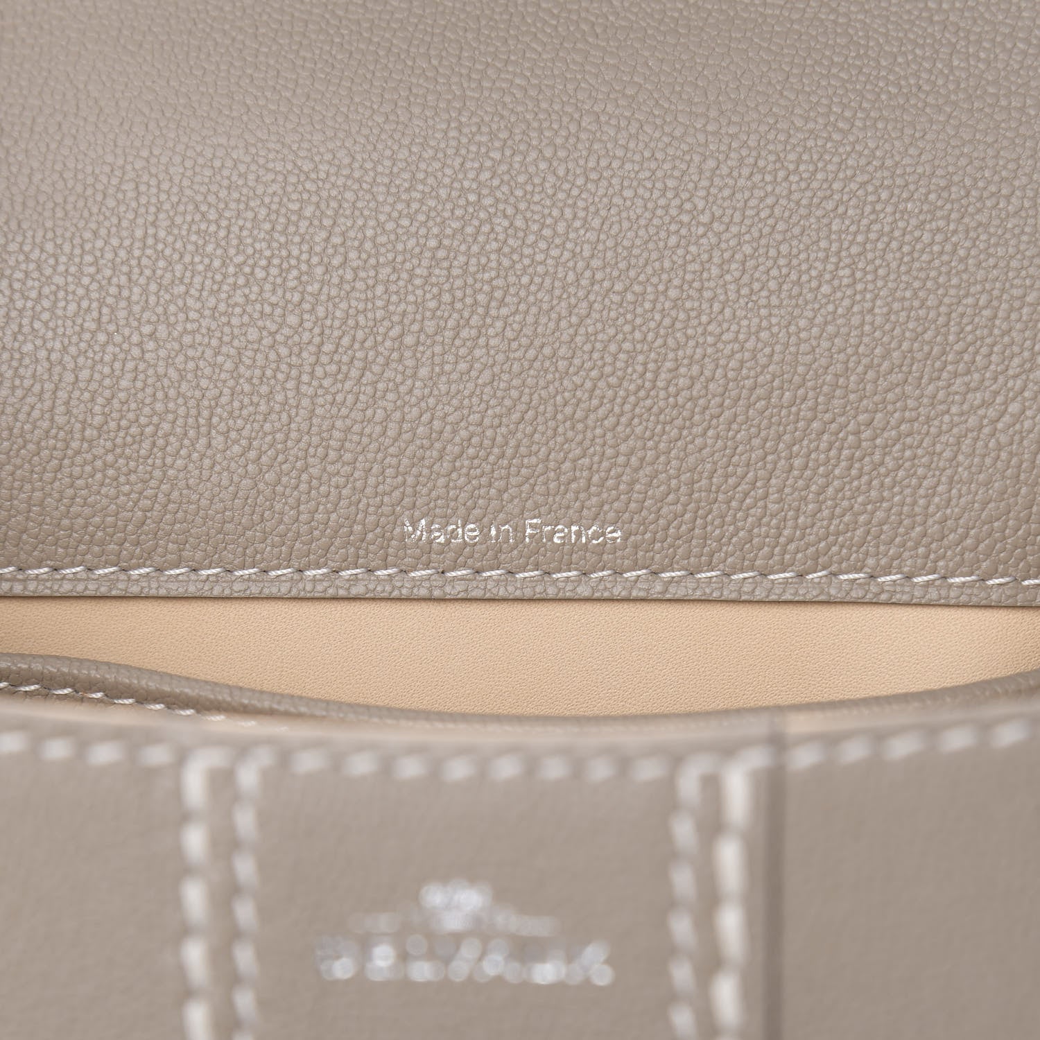 Delvaux Grained Rodeo Calfskin Surpique Mini Brillant Satchel Tourterelle Ivory 7 of 11