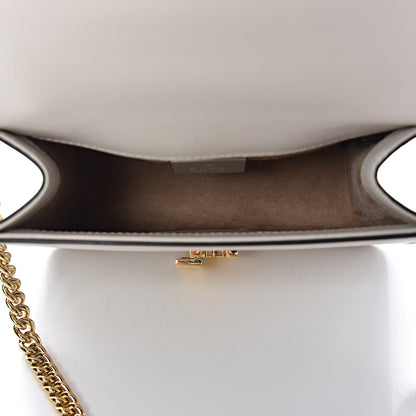 Gucci Calfskin Mini Sylvie Chain Shoulder Bag White 5 of 14