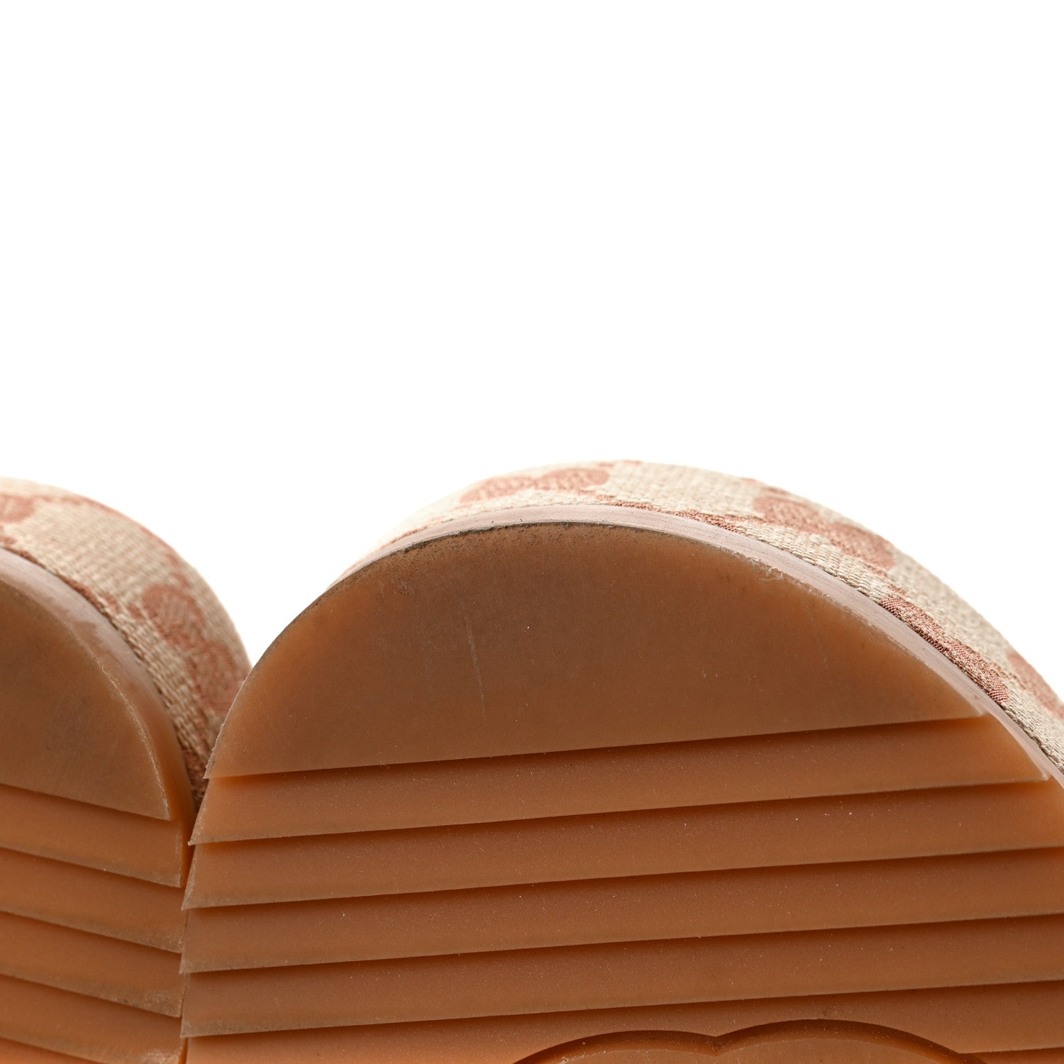 Gucci Canvas GG Monogram Angelina Platform Slide Sandals 37.5 Beige Ruggine 9 of 10