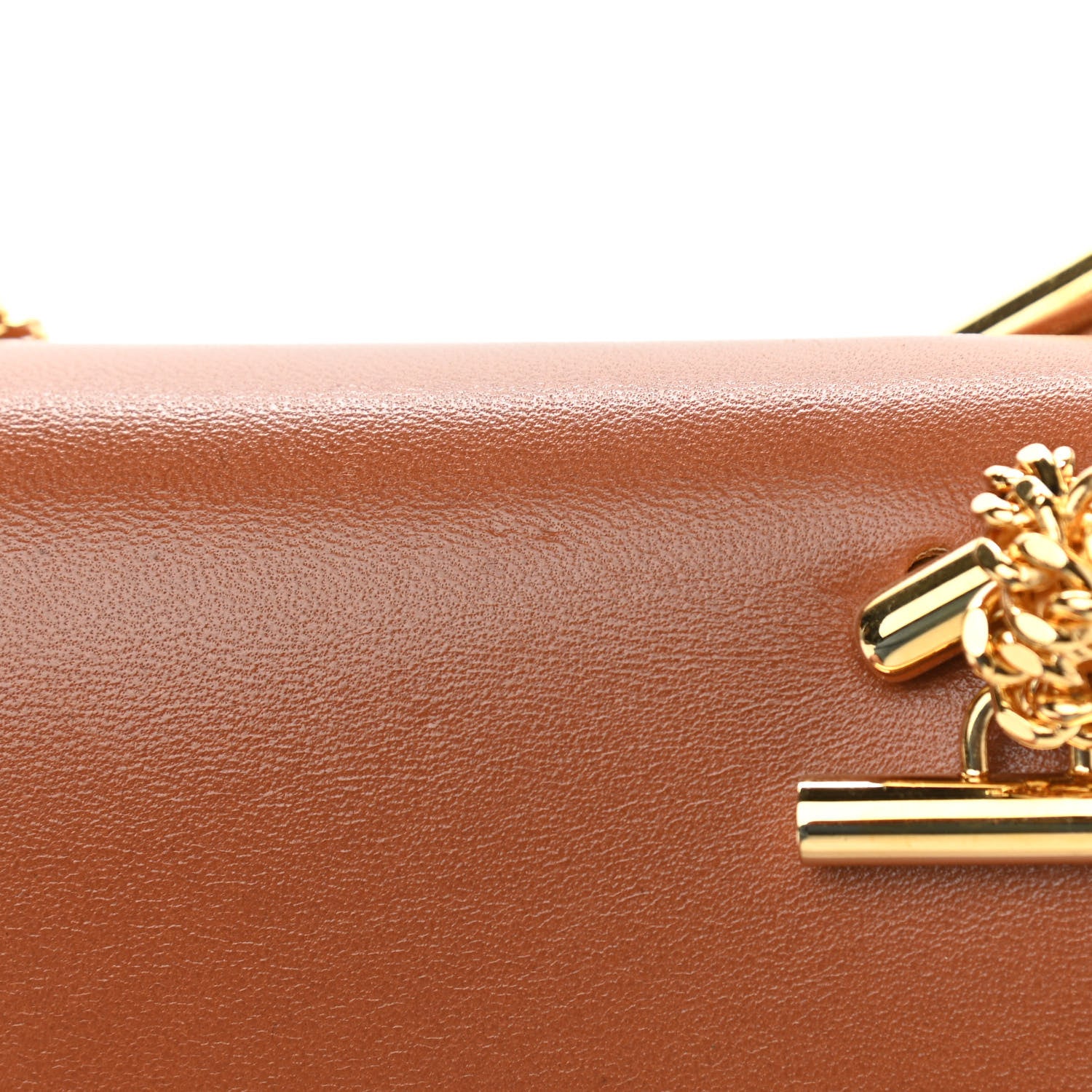 Chloe Grained Calfskin Lambskin Mini Bi-Color Drew Shoulder Bag Powder Beige Caramel 9 of 12