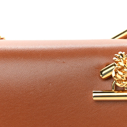 Chloe Grained Calfskin Lambskin Mini Bi-Color Drew Shoulder Bag Powder Beige Caramel 9 of 12