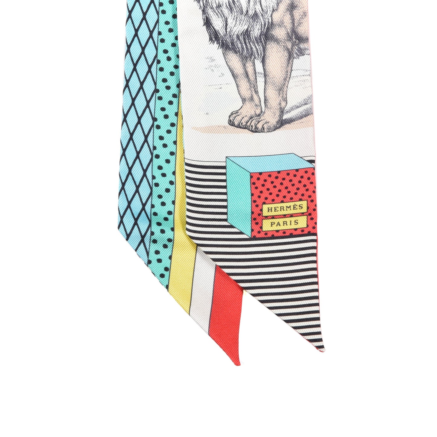 Silk Twilly Grand Theatre Nouveau Ivoire Turquoise