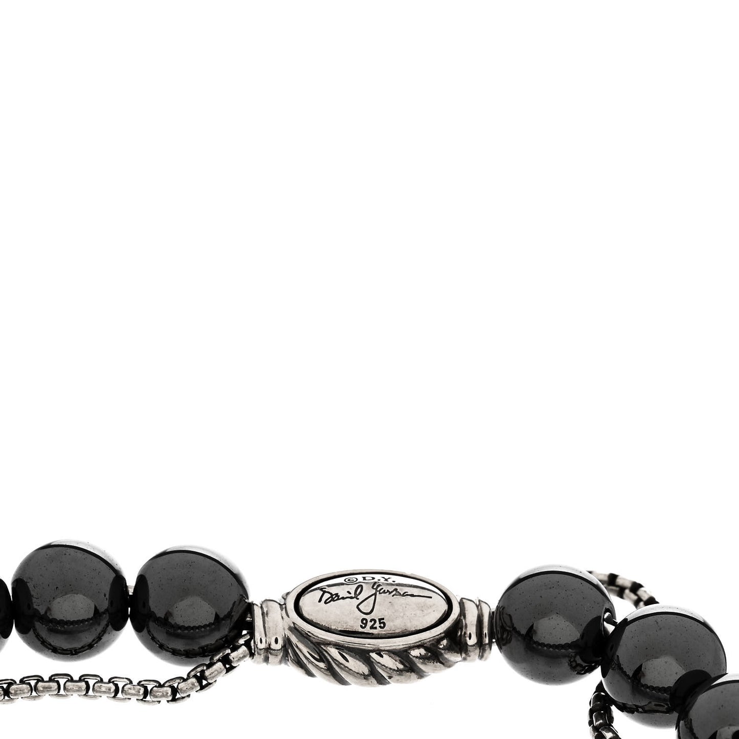 Sterling Silver Hematite 8mm Spiritual Beads Adjustable Bracelet