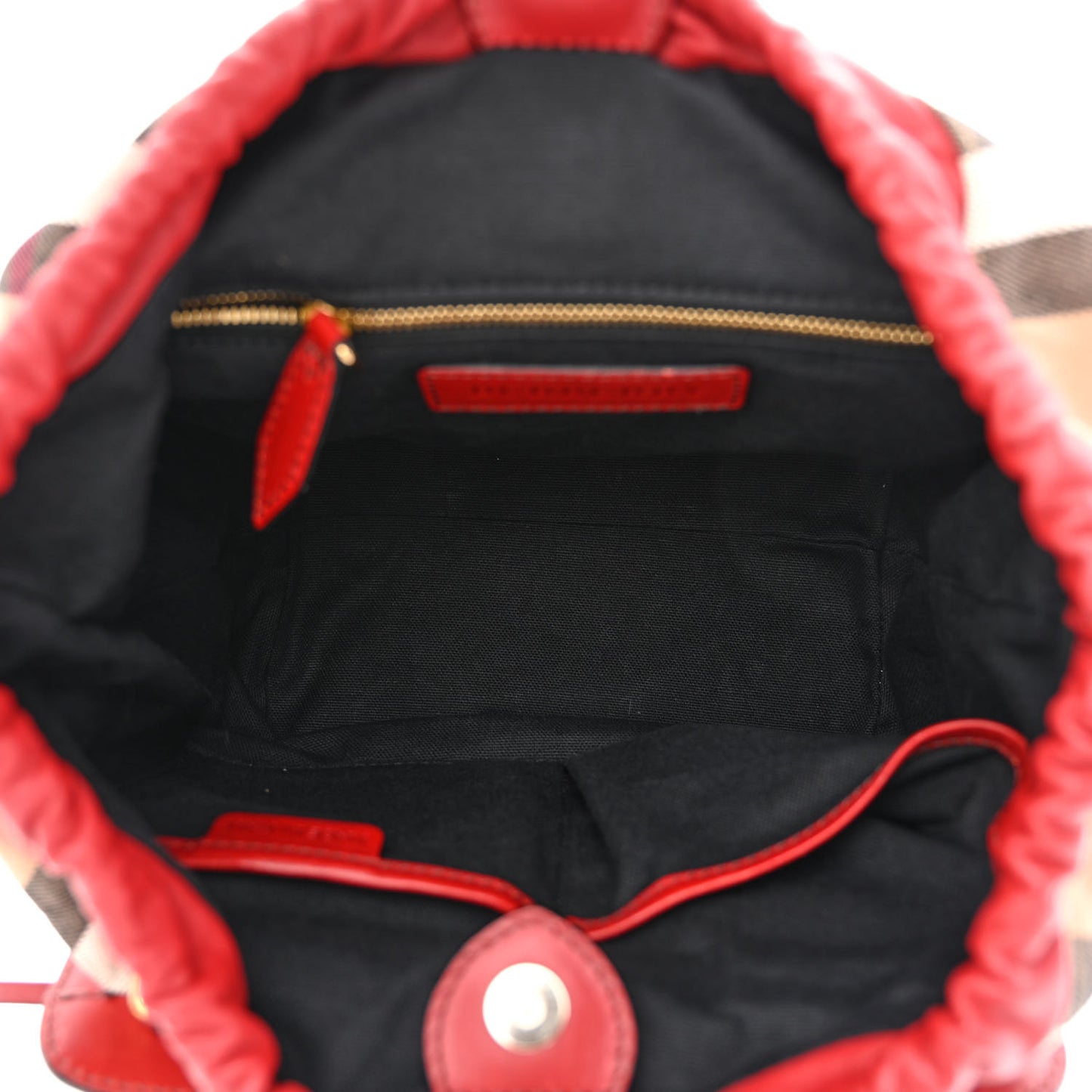 Calfskin House Check Small Dinton Tote Red