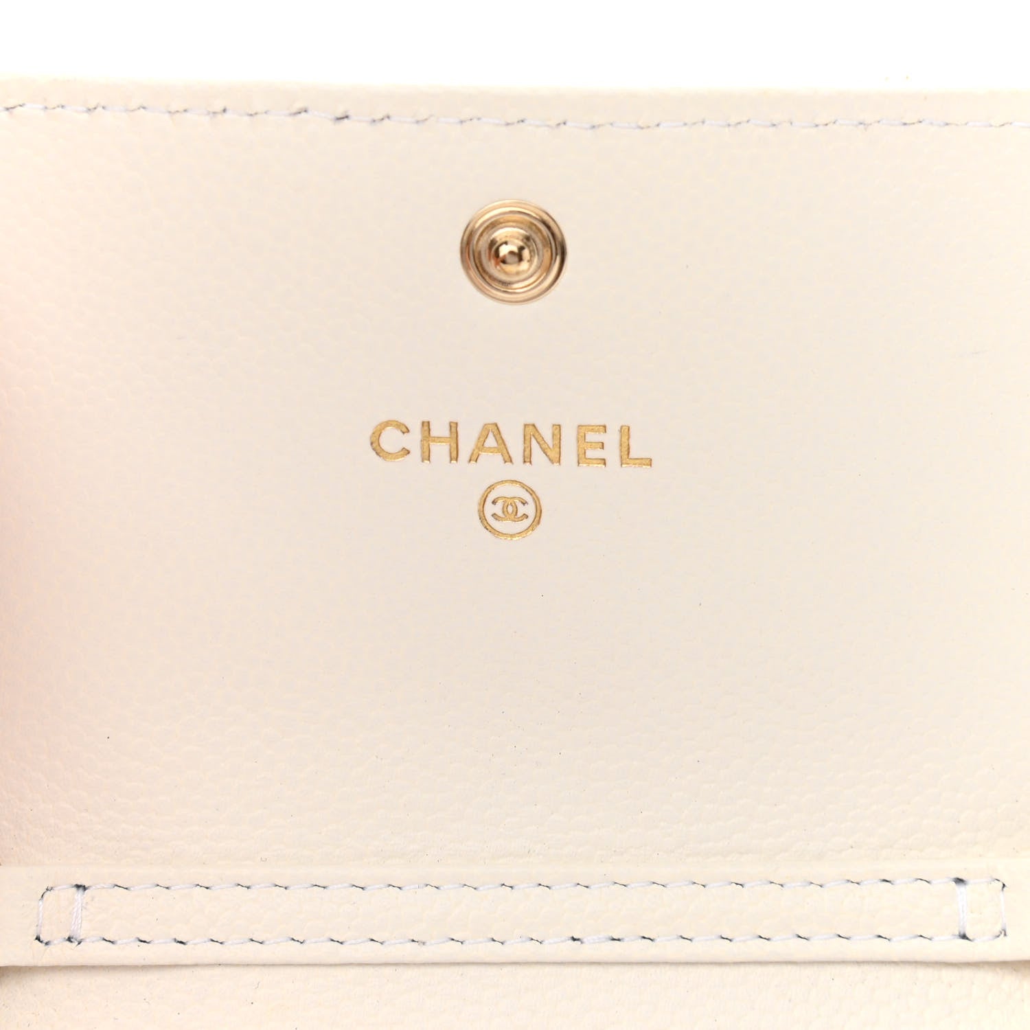 Chanel Caviar Quilted Boy Card Holder On Chain White 5 of 14
