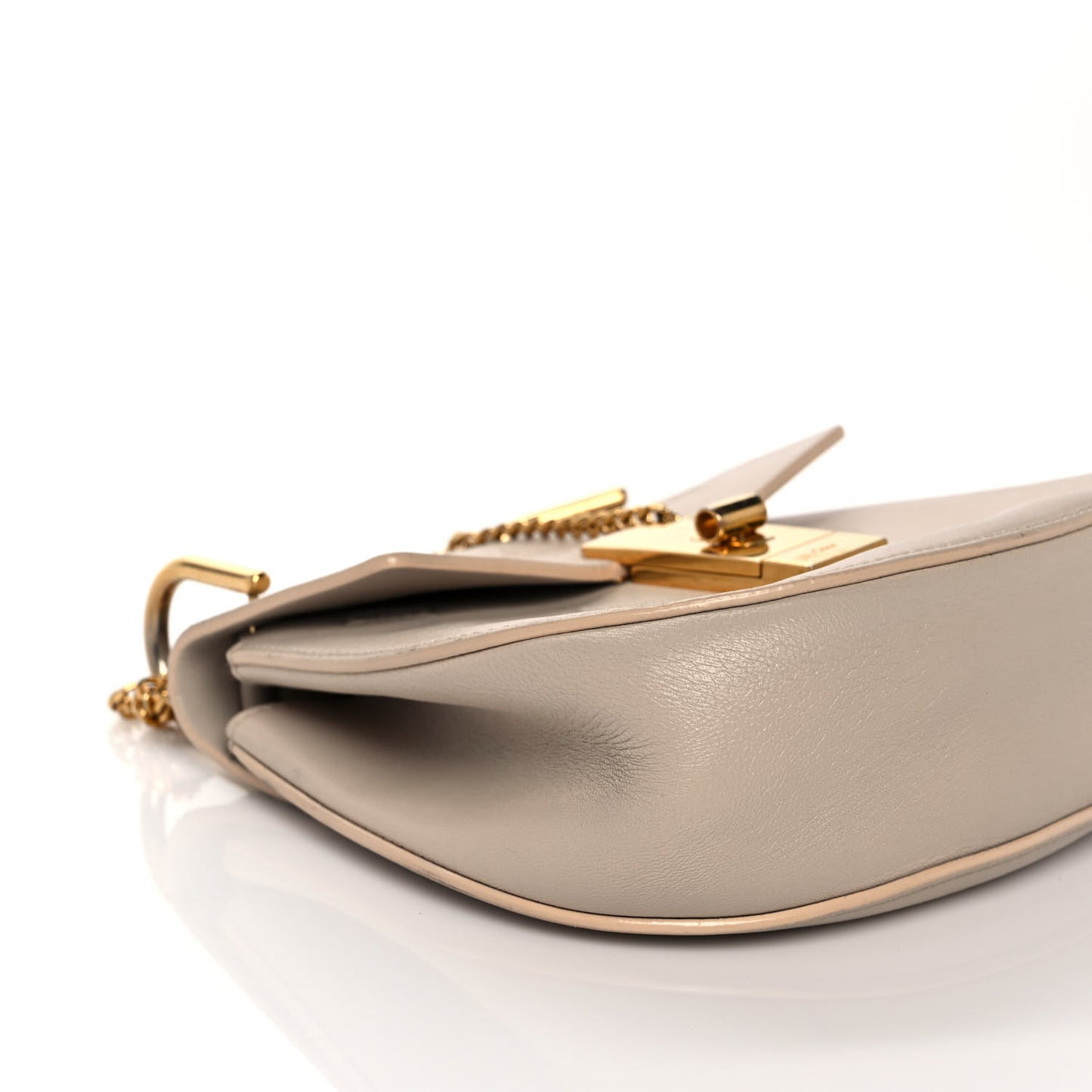 Calfskin Embossed Small Drew Shoulder Bag Abstract White