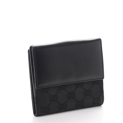 Gucci Monogram Piston Lock Compact Wallet Black 3 of 12