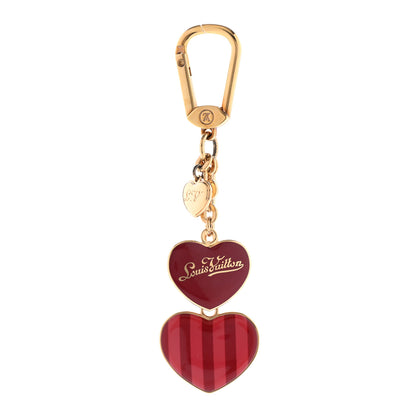 Louis Vuitton Rayures Coeur Bag Charm Key Holder Pomme D'Amour 1 of 6