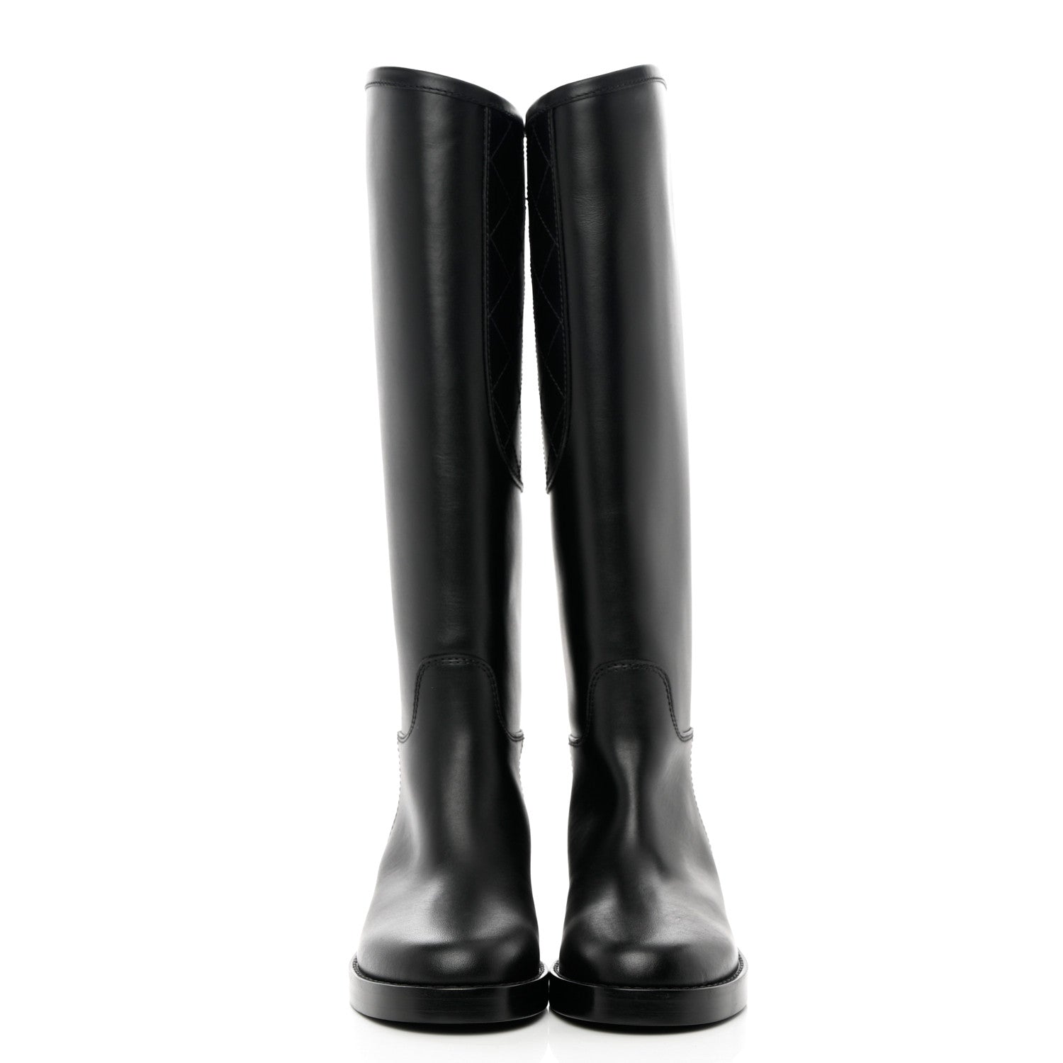 Chanel Calfskin CC High Boots 35 Black 2 of 9