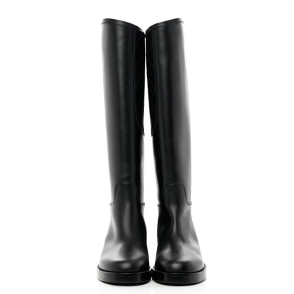 Chanel Calfskin CC High Boots 35 Black 2 of 9