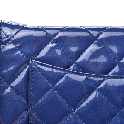 Chanel Patent Quilted Wallet On Chain WOC Dark Blue 11 of 12