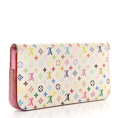 Louis Vuitton Monogram Multicolor Insolite Wallet White Litchi 3 of 10