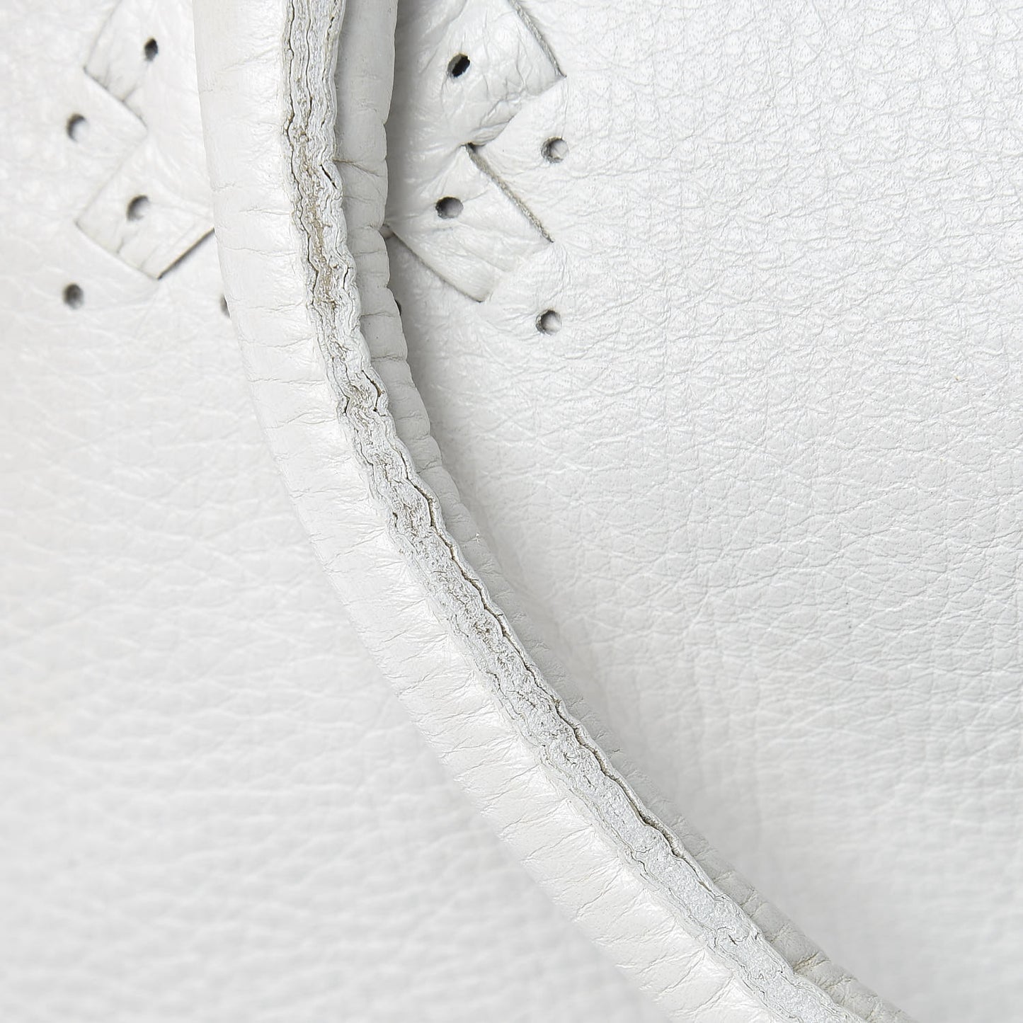 Cervo Deerskin Intrecciato Satchel White