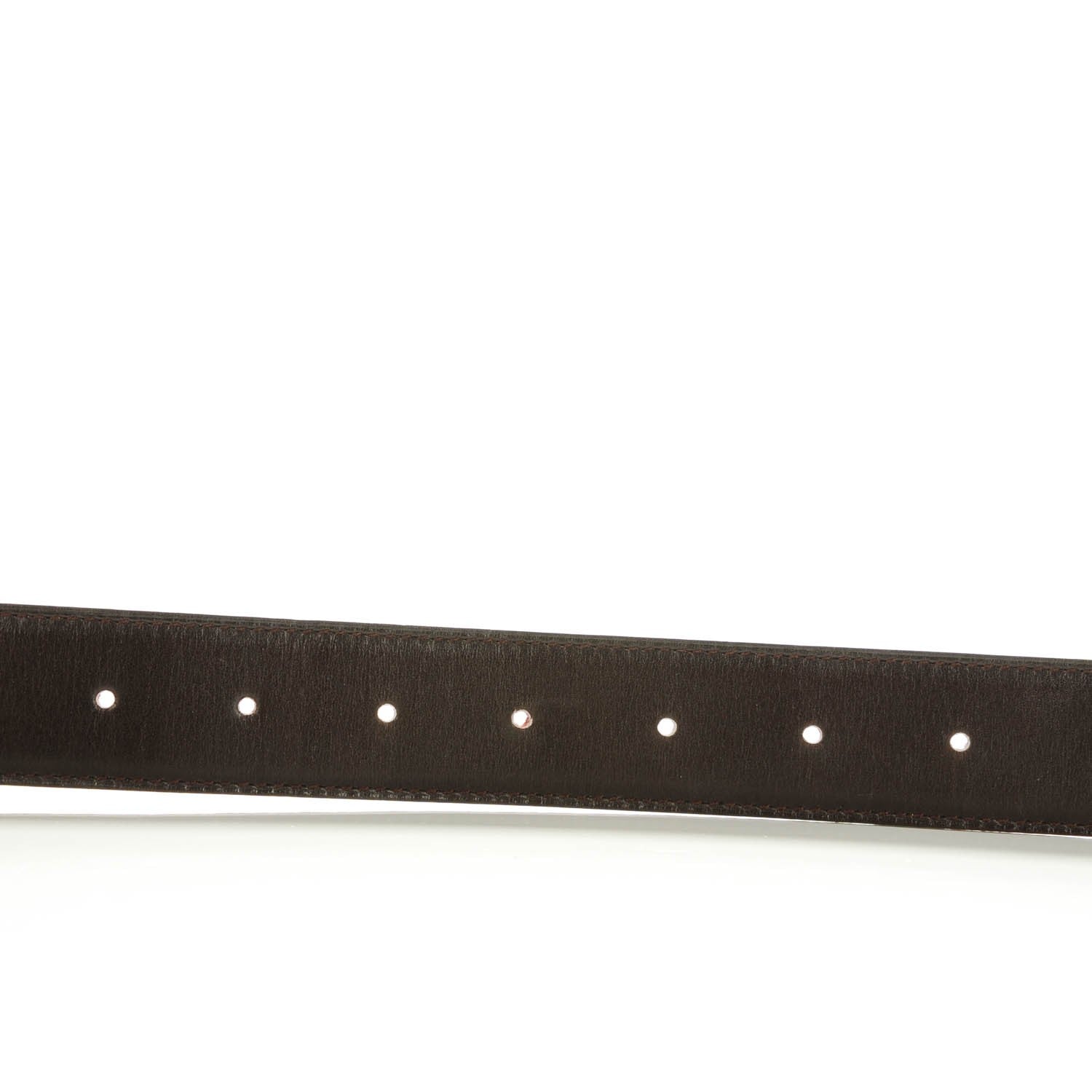 Hermes Box Togo 32mm Belt Strap 90 Chocolate Rouge Garance 3 of 4