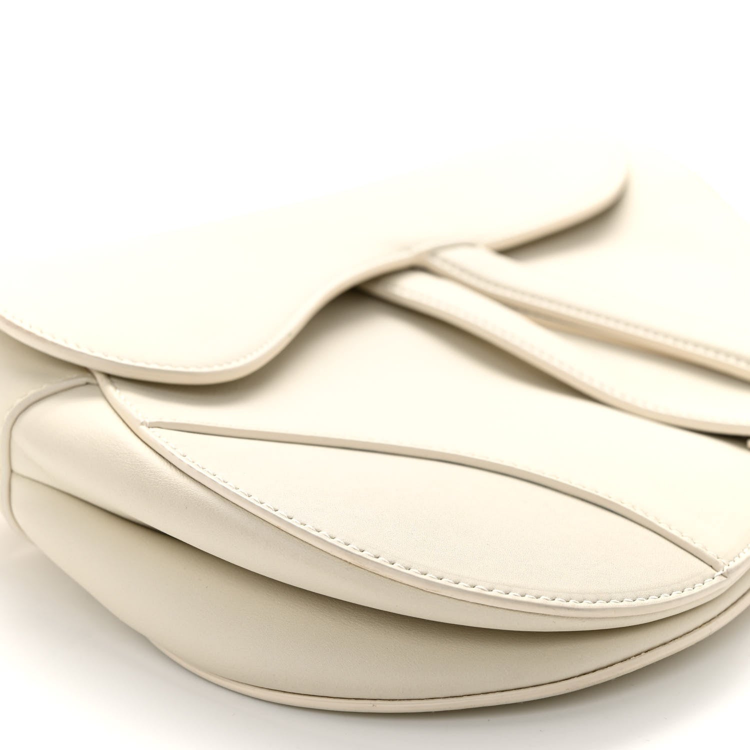 Christian Dior Ultra Matte Calfskin Saddle Bag Off White 9 of 12