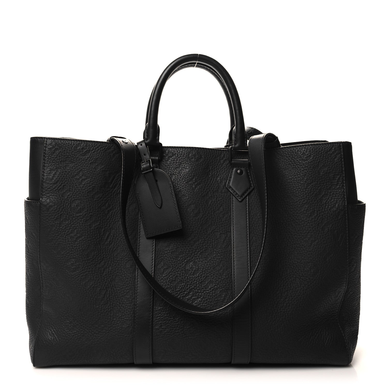 Louis Vuitton Taurillon Monogram Sac Plat 24H Black 1 of 10