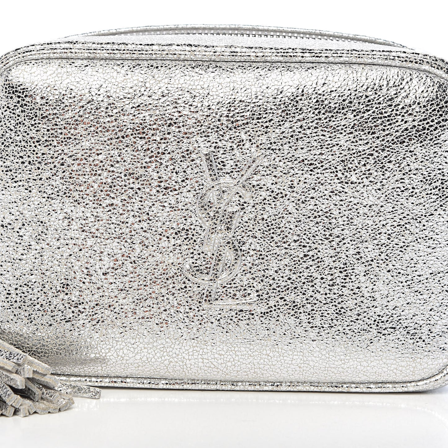 Metallic Lambskin Monogram Lou Belt Bag Argento