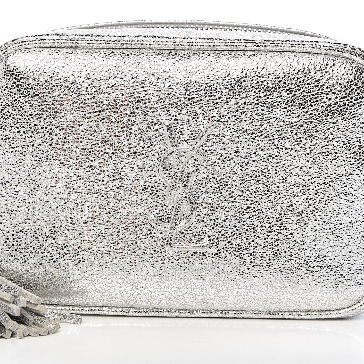 Saint Laurent Metallic Lambskin Monogram Lou Belt Bag Argento 10 of 10