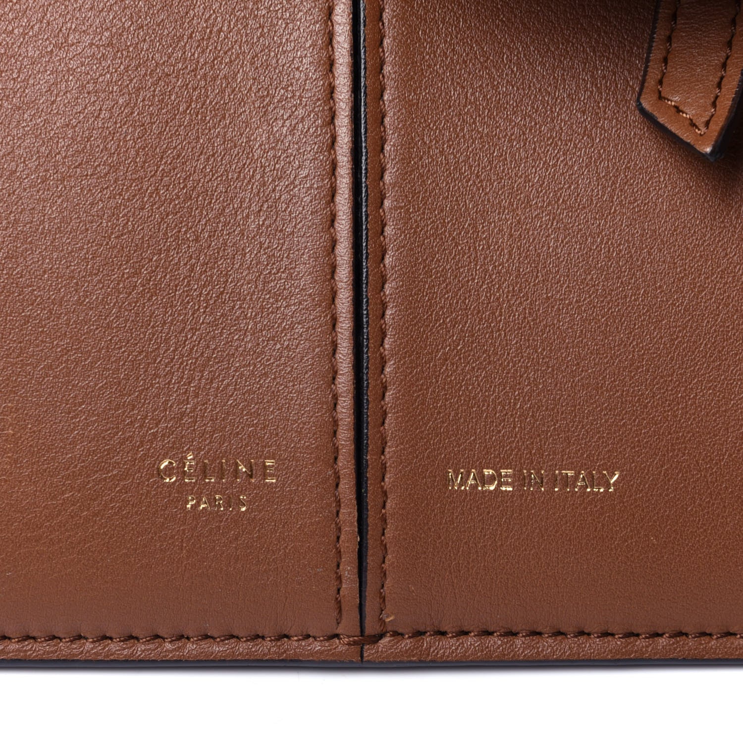 Celine Smooth Calfskin Suede Small Tri-Fold Bag Camel 5 of 9