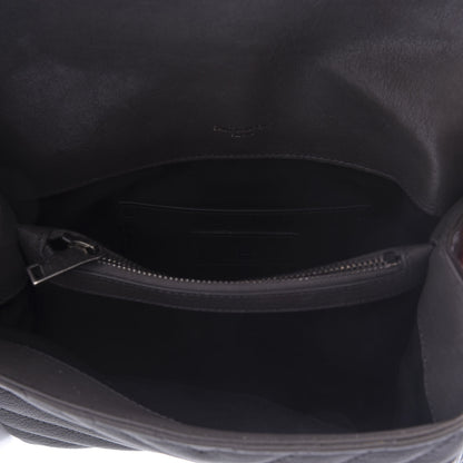 Saint Laurent Sheepskin Matelasse Chevron Monogram Medium College Bag Asphalt 5 of 8