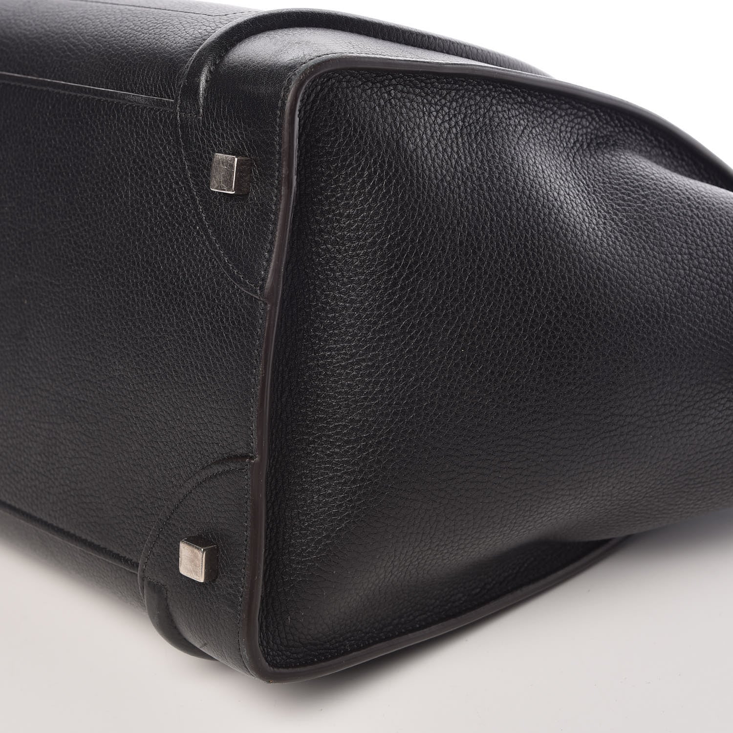 Celine Drummed Calfskin Mini Luggage Black 9 of 10