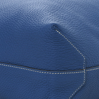 Hermes Taurillon Clemence Double Sens 45 Reversible Tote Mykonos Gris Tourterelle 11 of 16