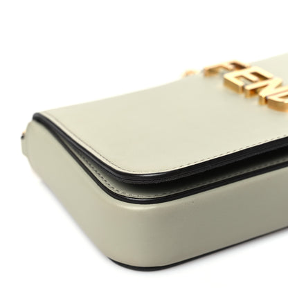 Fendi Vitello Grace Matte Fendigraphy Wallet on Chain Green Tea 9 of 10