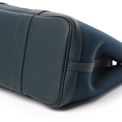 Hermes Toile Negonda Garden Party 30 TPM Bleu Ocean Vert Cypress 7 of 10