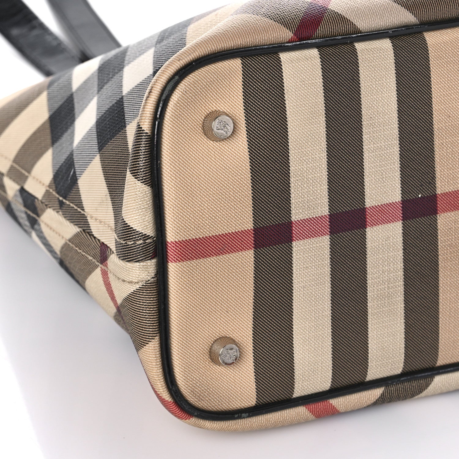 Burberry Supernova Check Small Nickie Tote Black 6 of 11