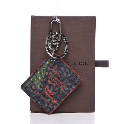 Louis Vuitton Damier Graphite Illustre Christmas Tree Bag Charm Key Holder Red 5 of 5