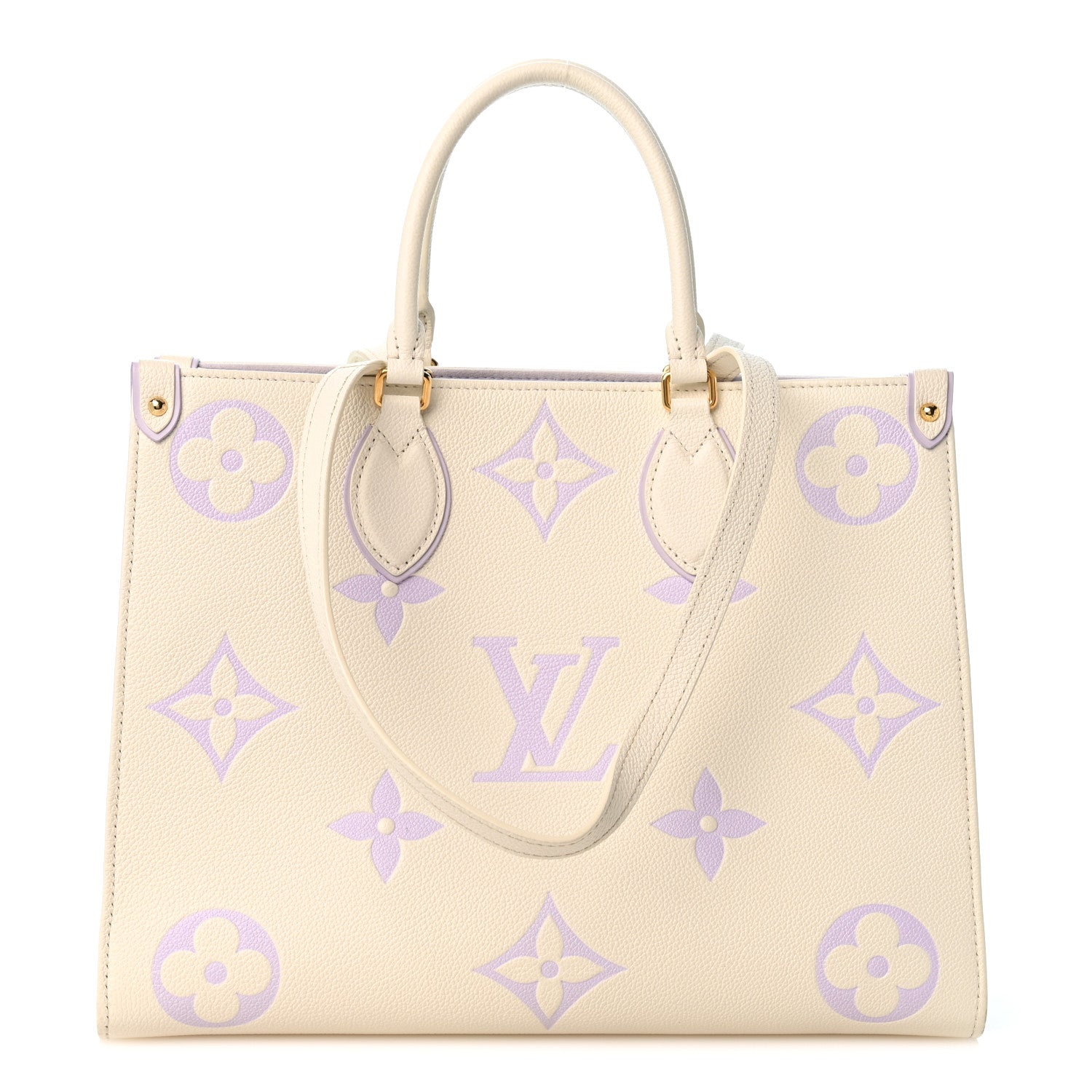 Louis Vuitton Empreinte Monogram Giant Onthego MM Latte Bubble Tea 1 of 12