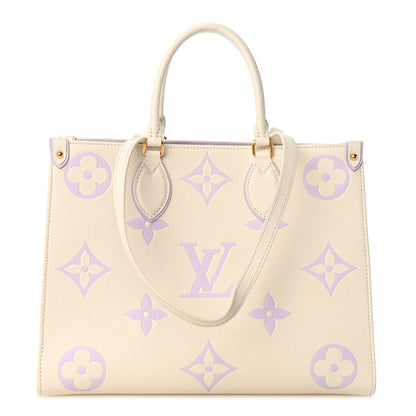 Louis Vuitton Empreinte Monogram Giant Onthego MM Latte Bubble Tea 1 of 12