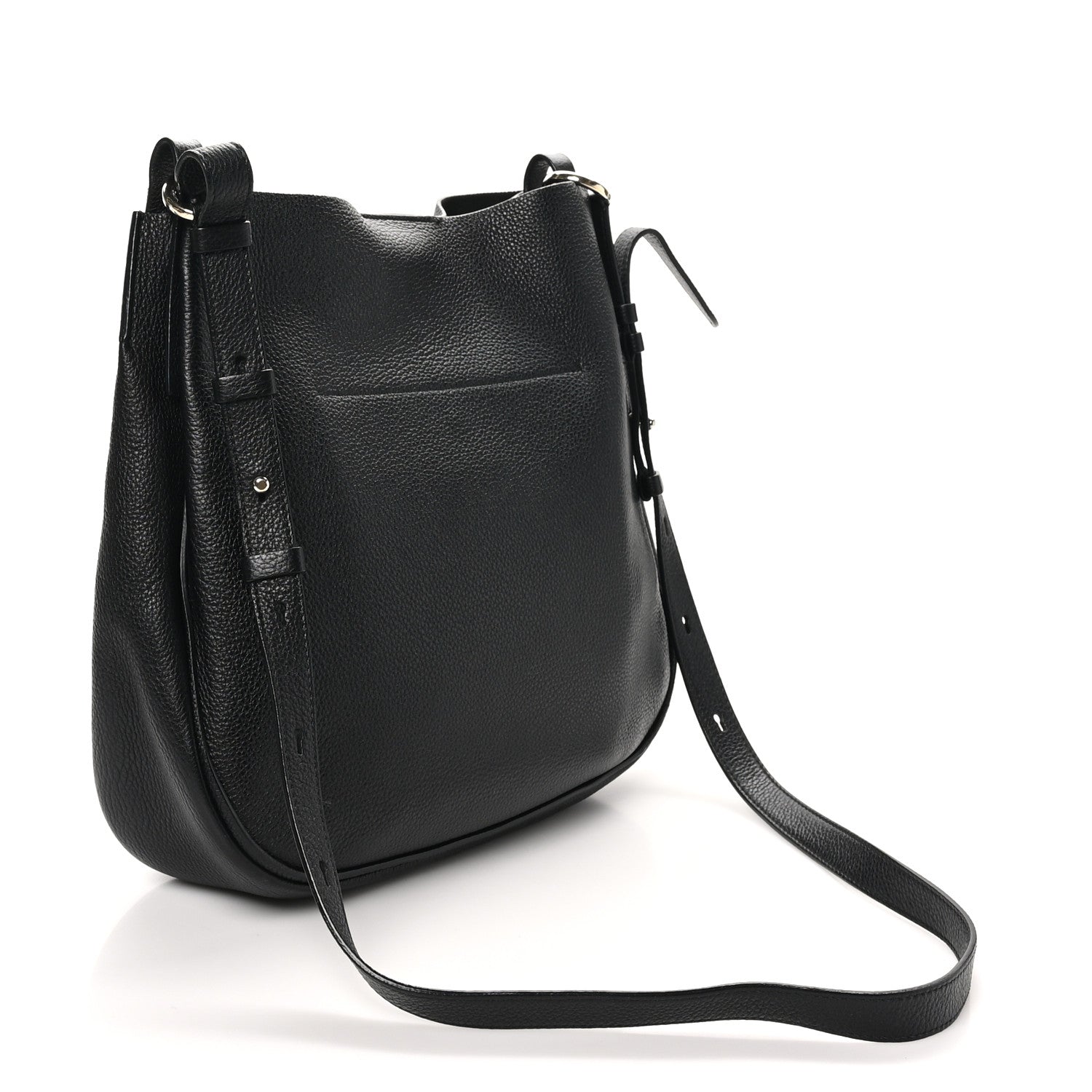 Salvatore Ferragamo Calfskin Reverse Hobo Black 3 of 10